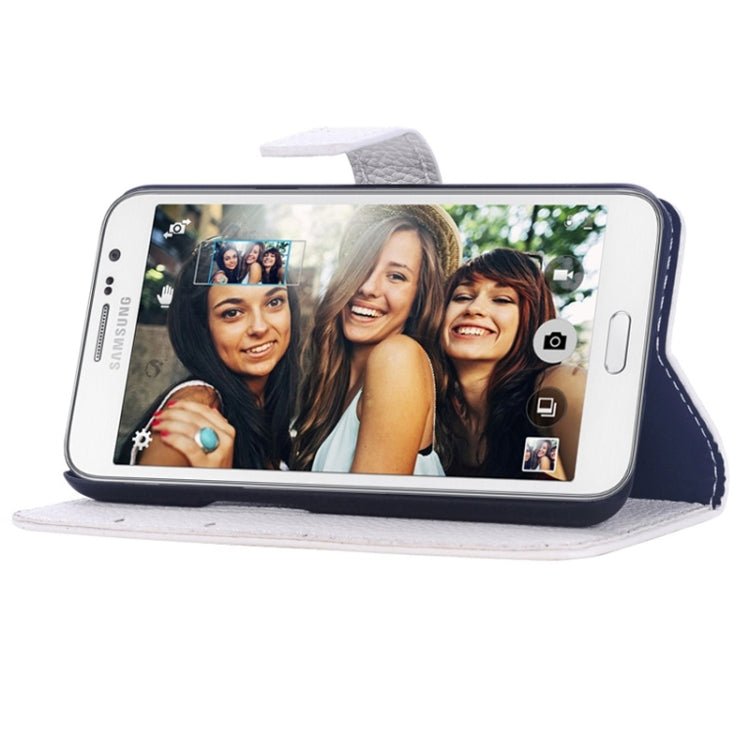 Litchi Texture Horizontal Flip Leather Case with Card Slots & Holder for Galaxy Grand Max/G7200