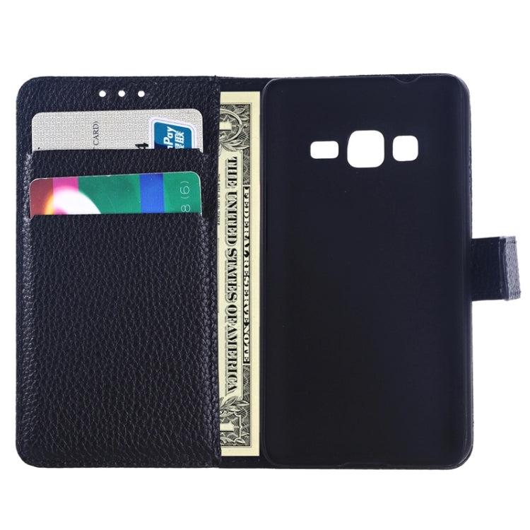 Litchi Texture Horizontal Flip Leather Case with Card Slots & Holder for Samsung Z1/Z130H