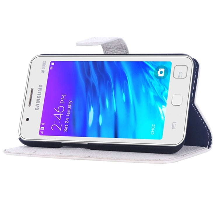 Litchi Texture Horizontal Flip Leather Case with Card Slots & Holder for Samsung Z1/Z130H