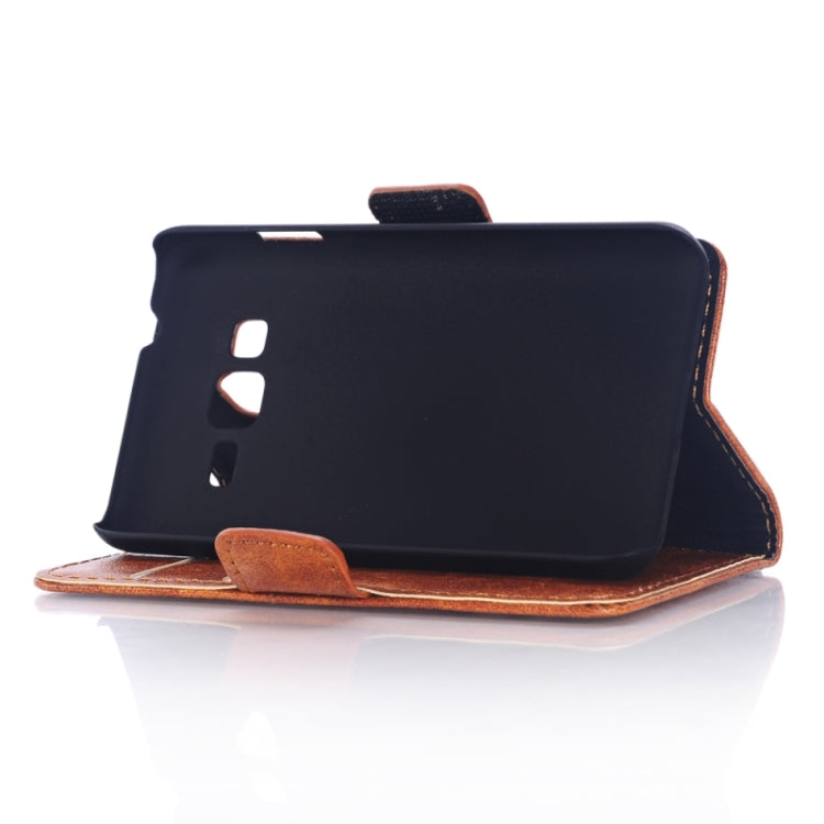 Oil Skin Texture Horizontal Flip Leather Case with Card Slots & Wallet & Holder for Galaxy Grand Max/G7200