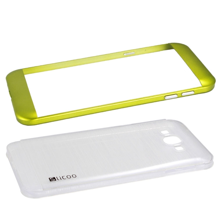 Slicoo Brushed Texture Electroplating Transparenct Combination Case for Galaxy A8 / A800