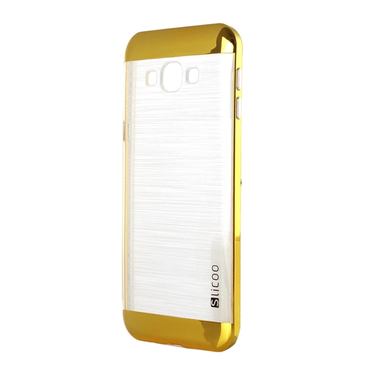 Slicoo Brushed Texture Electroplating Transparenct Combination Case for Galaxy A8 / A800