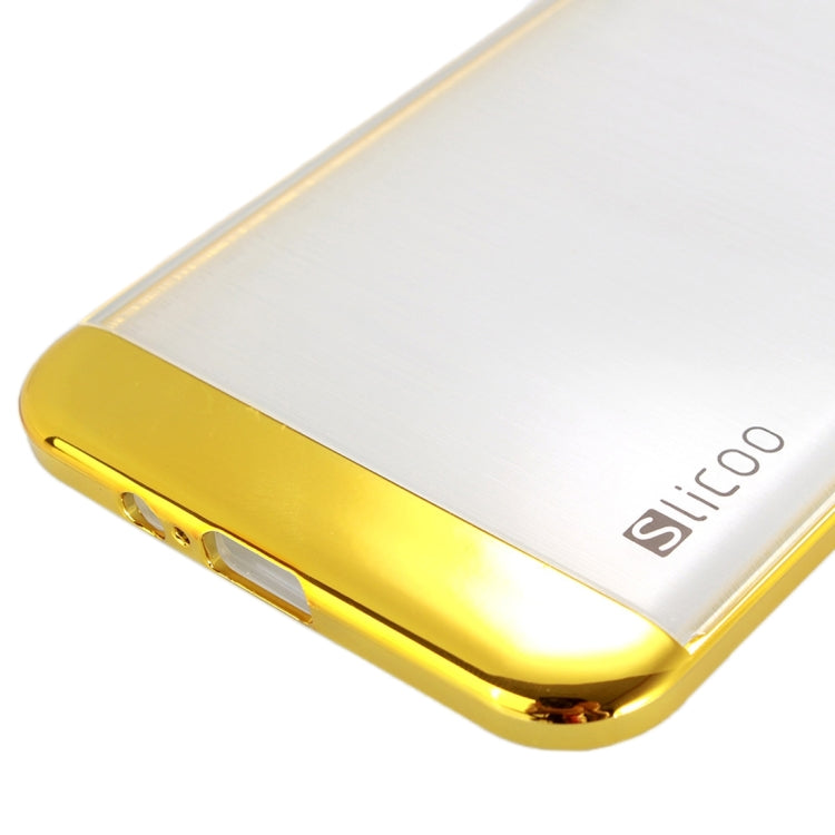Slicoo Brushed Texture Electroplating Transparenct Combination Case for Galaxy A8 / A800