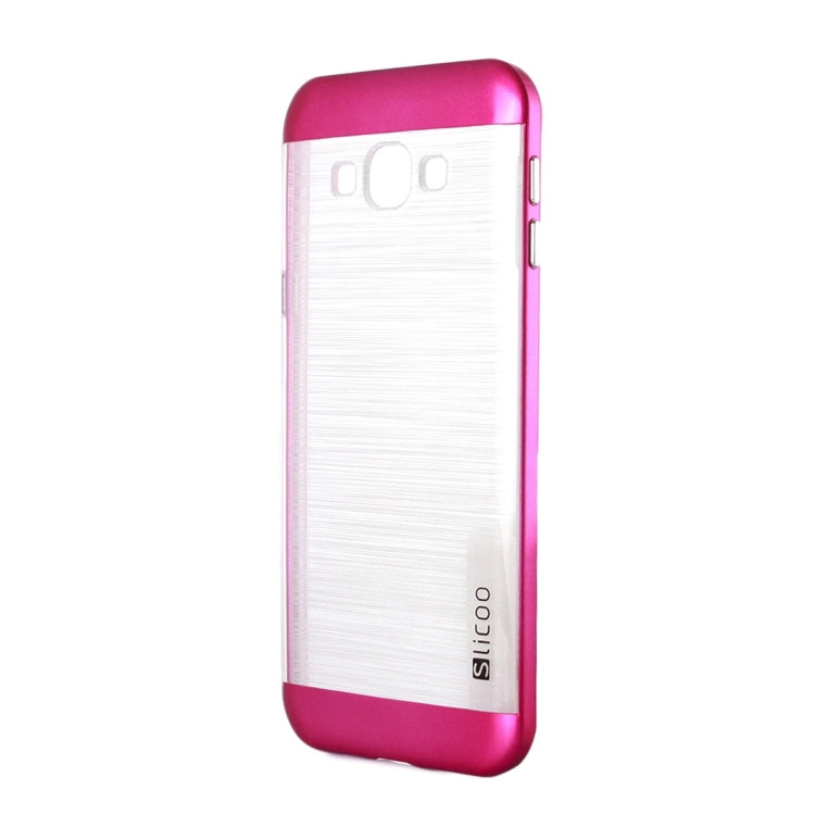 Slicoo Brushed Texture Electroplating Transparenct Combination Case for Galaxy A8 / A800
