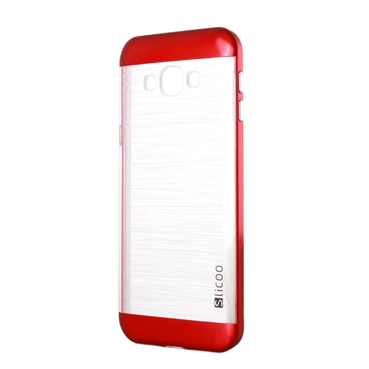 Slicoo Brushed Texture Electroplating Transparenct Combination Case for Galaxy A8 / A800