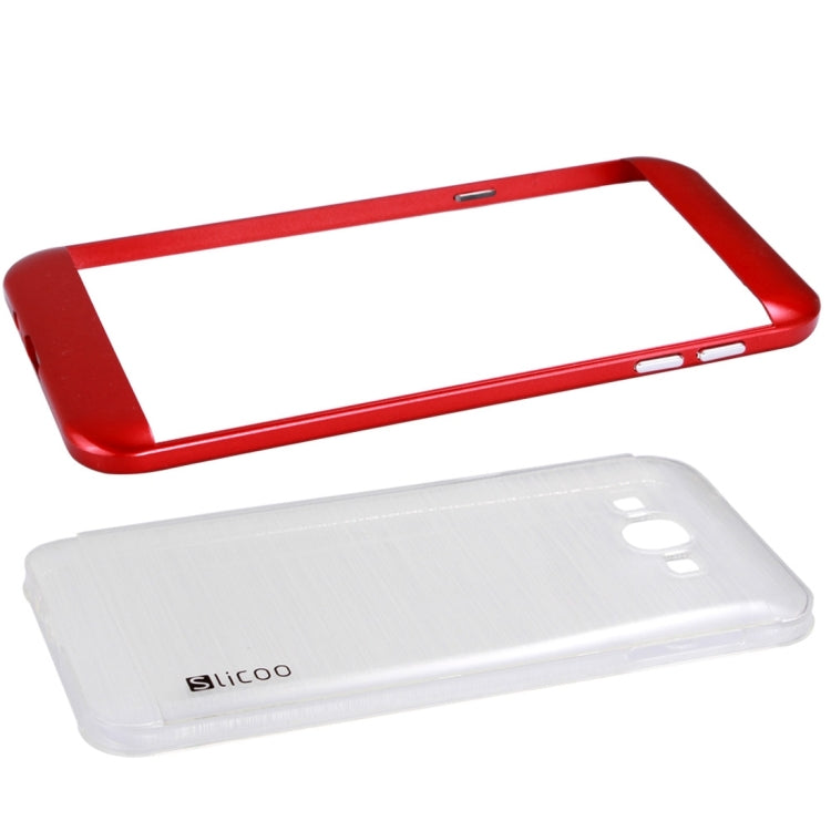 Slicoo Brushed Texture Electroplating Transparenct Combination Case for Galaxy A8 / A800