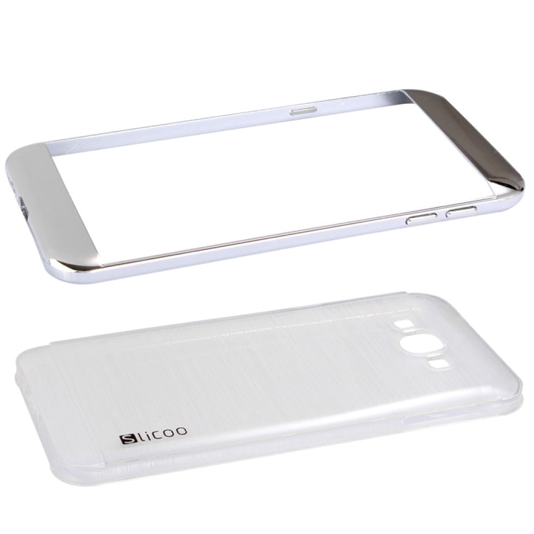 Slicoo Brushed Texture Electroplating Transparenct Combination Case for Galaxy A8 / A800