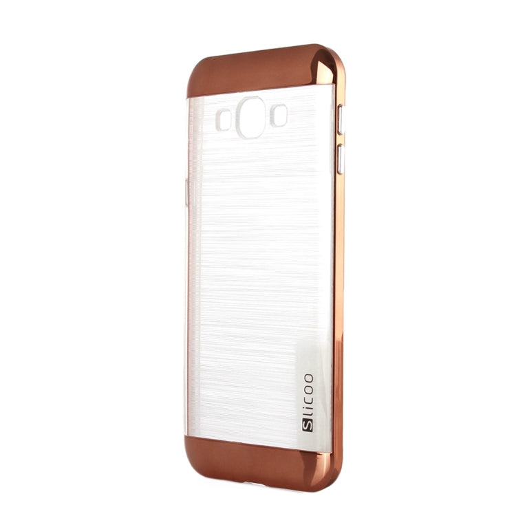 Slicoo Brushed Texture Electroplating Transparenct Combination Case for Galaxy A8 / A800