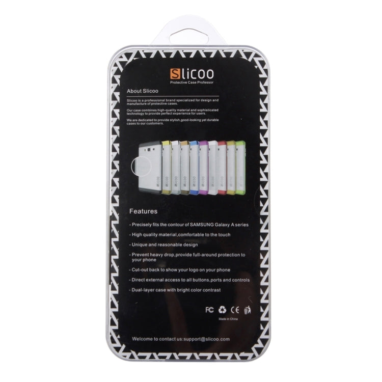 Slicoo Brushed Texture Electroplating Transparenct Combination Case for Galaxy A8 / A800