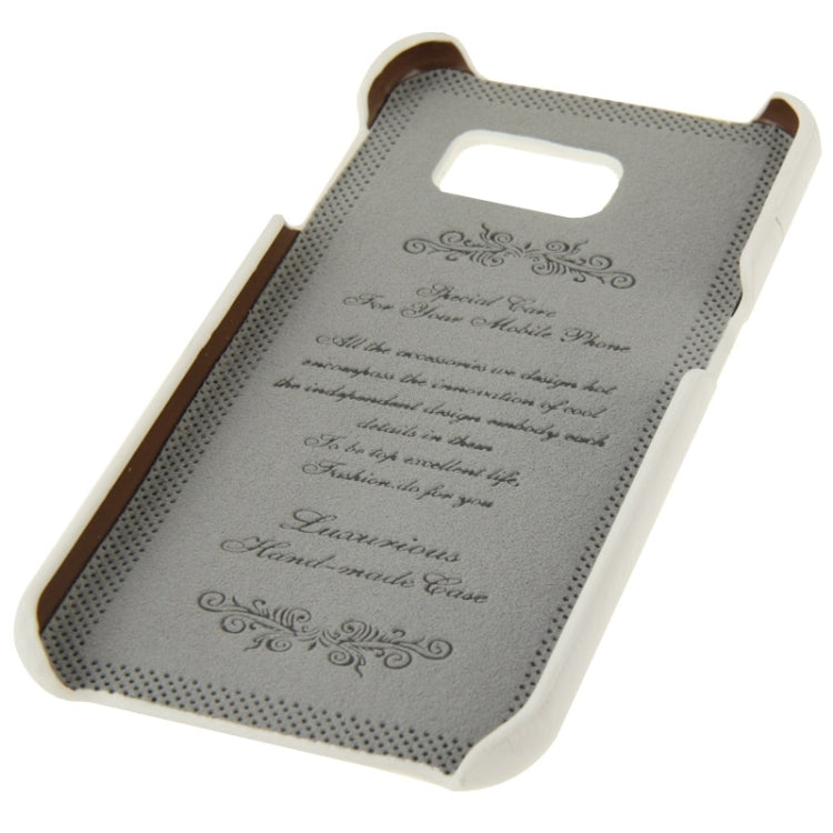 For Galaxy S6 Edge / G925 Card Wallet Litchi Genuine Leather Back Case