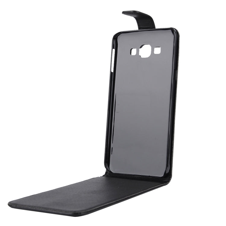 Nappa Texture Vertical Flip Magnetic Snap Leather Case for Galaxy A8(Black)