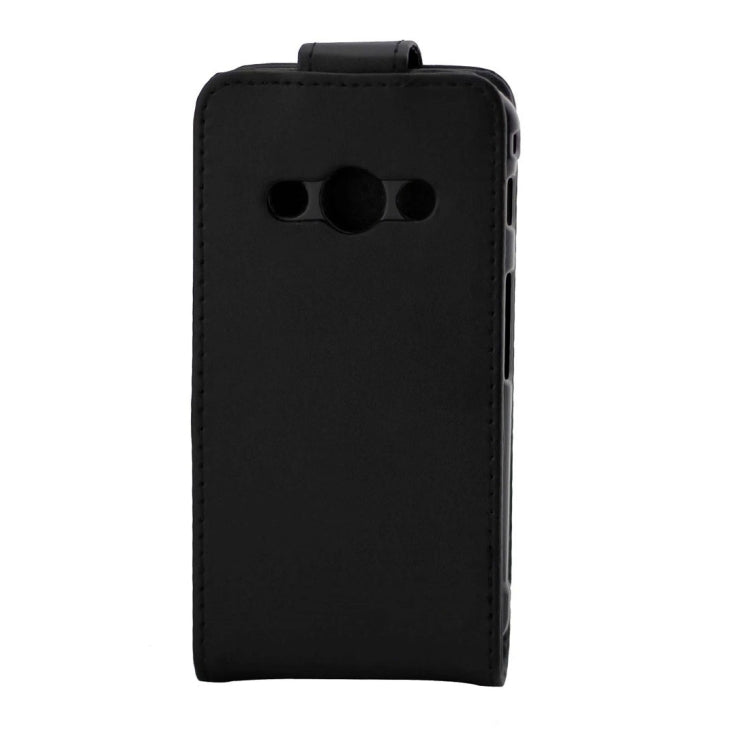 Nappa Texture Vertical Flip Magnetic Snap Leather Case for Galaxy Xcover 3 / G388F(Black)