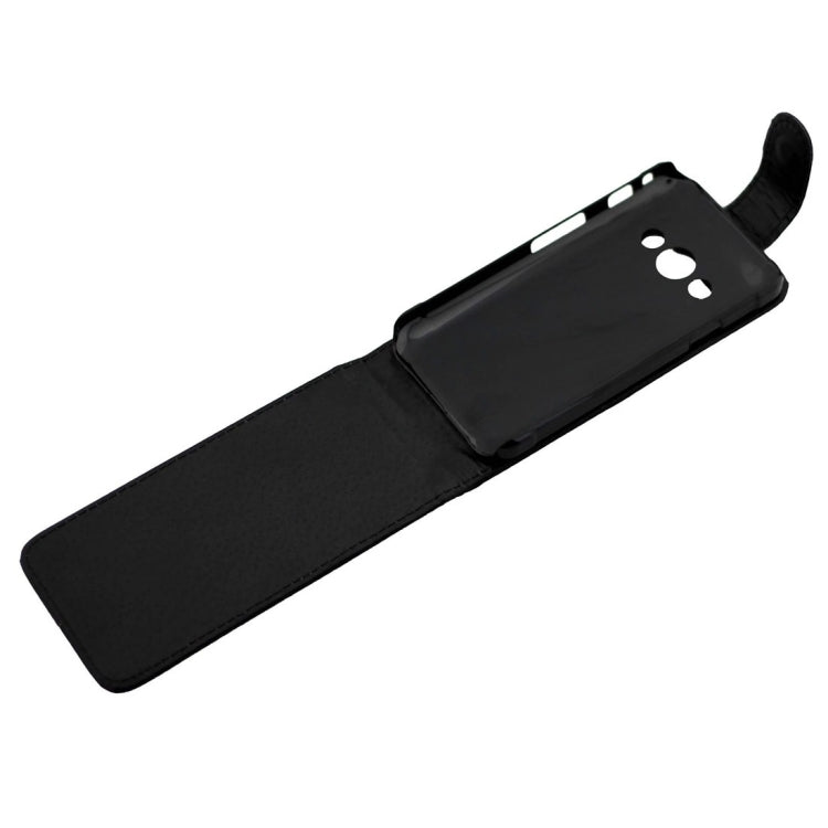 Nappa Texture Vertical Flip Magnetic Snap Leather Case for Galaxy Xcover 3 / G388F(Black)