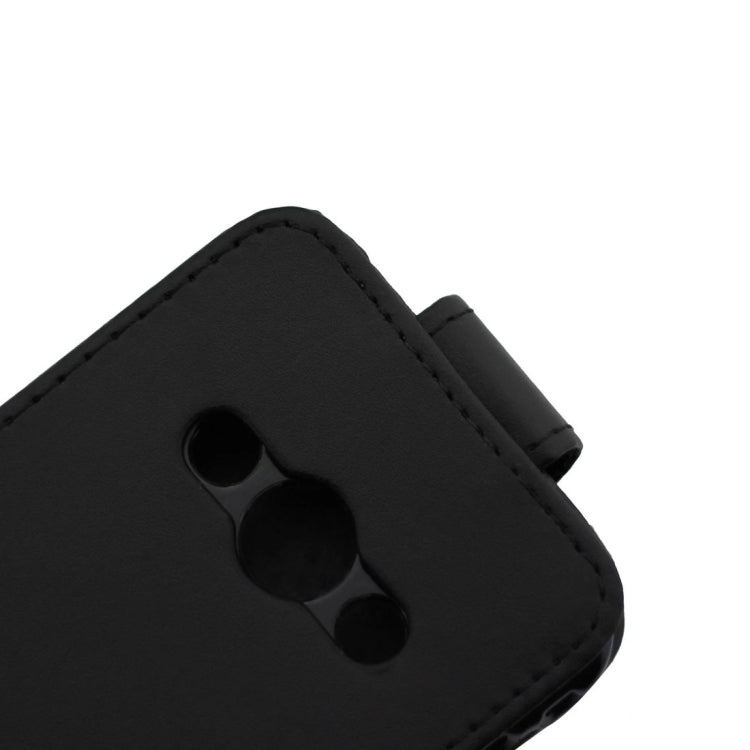 Nappa Texture Vertical Flip Magnetic Snap Leather Case for Galaxy Xcover 3 / G388F(Black)