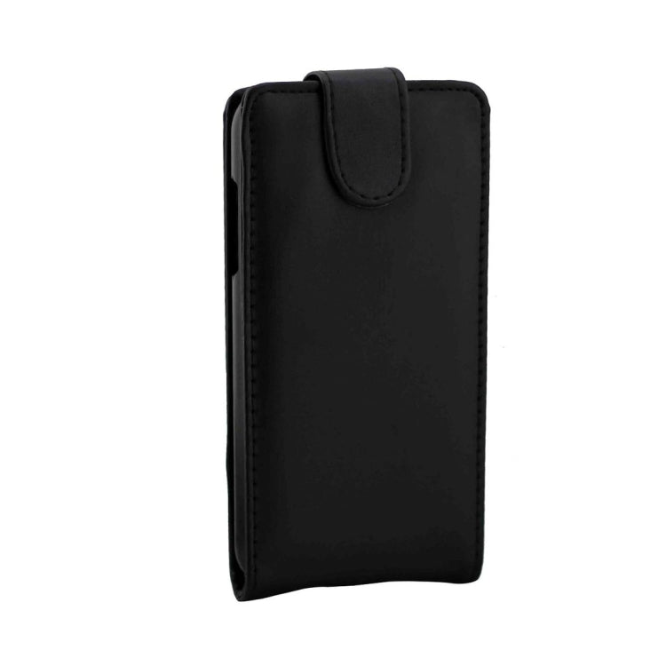 Nappa Texture Vertical Flip Magnetic Snap Leather Case for Galaxy J5(Black)