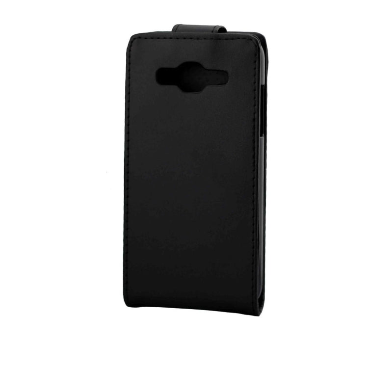 Nappa Texture Vertical Flip Magnetic Snap Leather Case for Galaxy J5(Black)