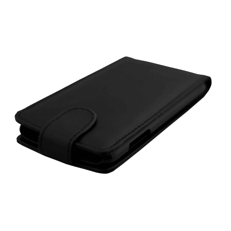 Nappa Texture Vertical Flip Magnetic Snap Leather Case for Galaxy J5(Black)