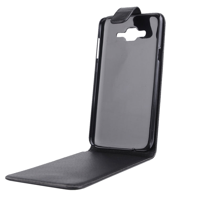 Nappa Texture Vertical Flip Magnetic Snap Leather Case for Galaxy J7(Black)