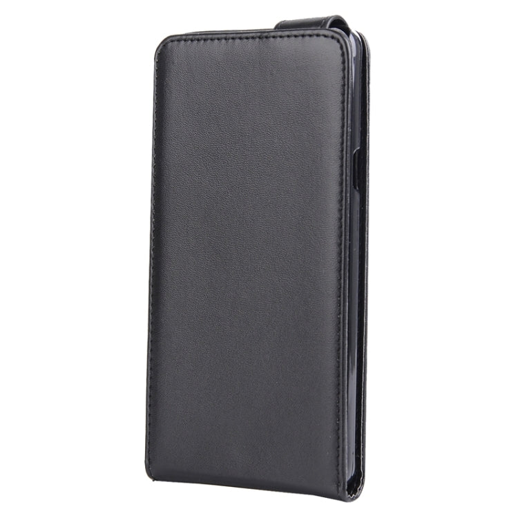 Nappa Texture Vertical Flip Magnetic Snap Leather Case for Galaxy Note 5 / N920(Black)