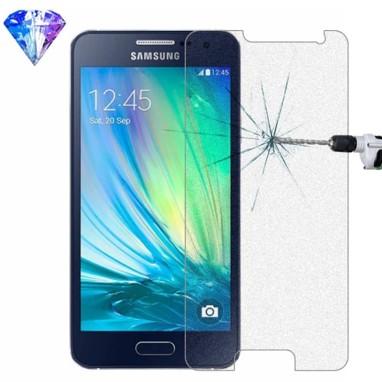 LOPURS Silver Diamond 0.26mm 9H+ Surface Hardness 2.5D Explosion-proof Tempered Glass Film for Galaxy A7 / A700