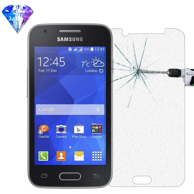 LOPURS Silver Diamond 0.26mm 9H+ Surface Hardness 2.5D Explosion-proof Tempered Glass Film for Galaxy Ace 4 / G313