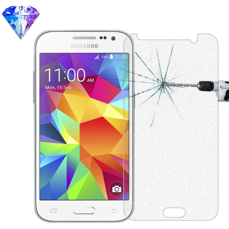 LOPURS Silver Diamond 0.26mm 9H+ Surface Hardness 2.5D Explosion-proof Tempered Glass Film for Galaxy Core Prime / G360