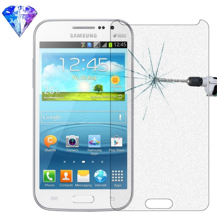 LOPURS Silver Diamond 0.26mm 9H+ Surface Hardness 2.5D Explosion-proof Tempered Glass Film for Galaxy Win / i8552