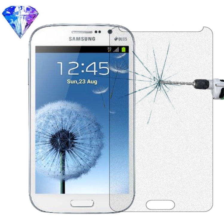 LOPURS Silver Diamond 0.26mm 9H+ Surface Hardness 2.5D Explosion-proof Tempered Glass Film for Galaxy Grand DUOS / I9082