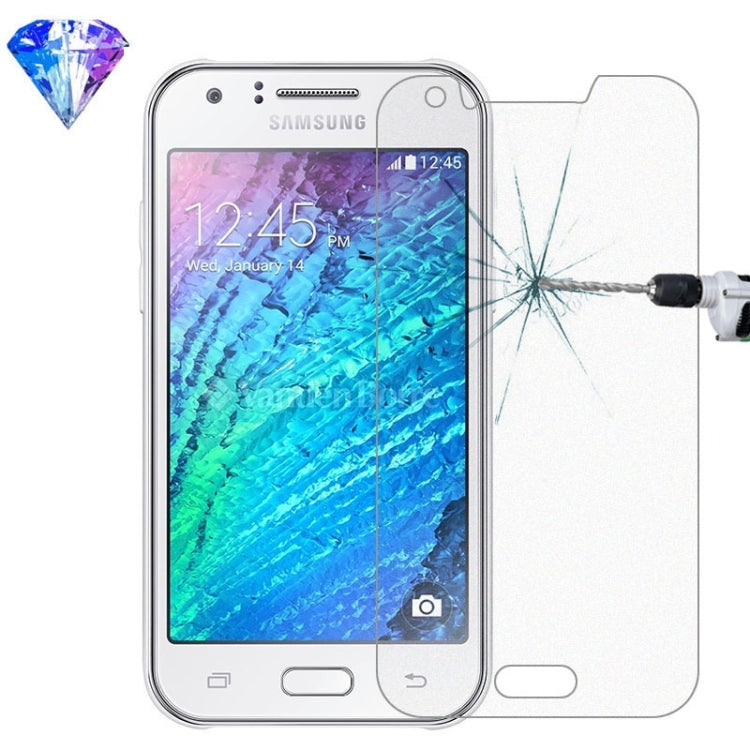 LOPURS Silver Diamond 0.26mm 9H+ Surface Hardness 2.5D Explosion-proof Tempered Glass Film for Galaxy J1