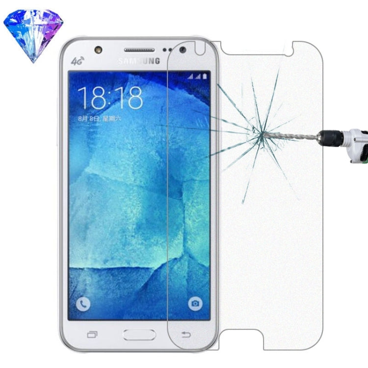 LOPURS Silver Diamond 0.26mm 9H+ Surface Hardness 2.5D Explosion-proof Tempered Glass Film for Galaxy J5
