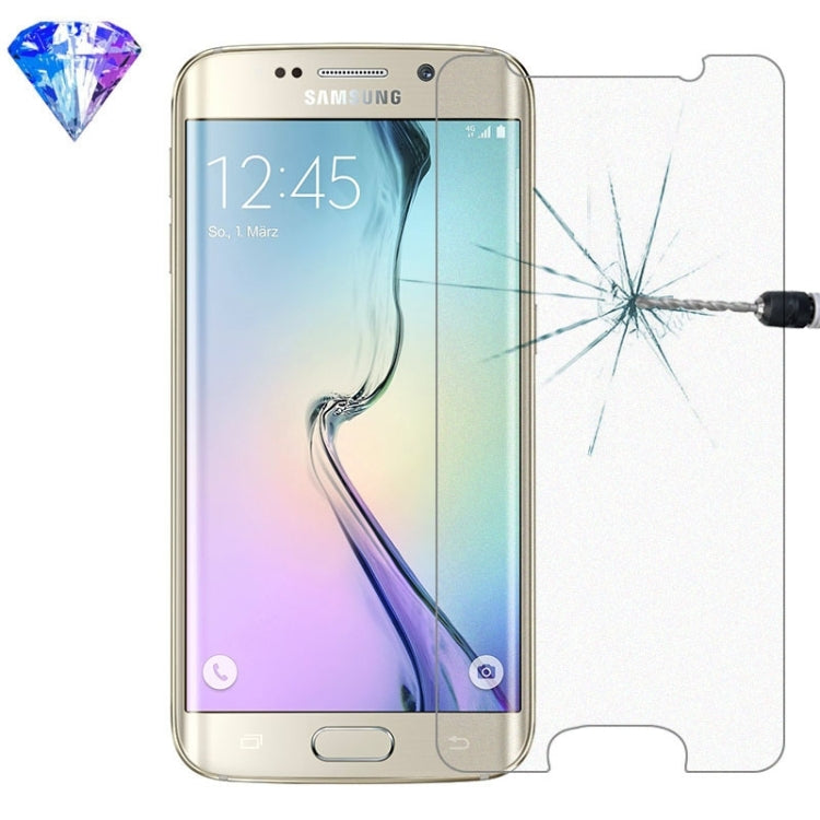 LOPURS Silver Diamond 0.26mm 9H+ Surface Hardness 2.5D Explosion-proof Tempered Glass Film for Galaxy S6 / G920
