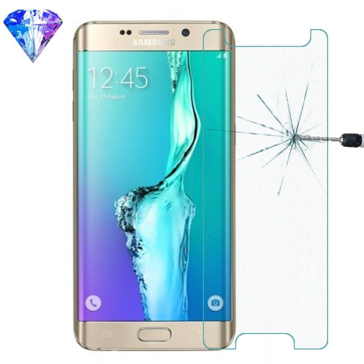 LOPURS Silver Diamond 0.26mm 9H+ Surface Hardness 2.5D Explosion-proof Tempered Glass Film for Galaxy S6 Edge / G925