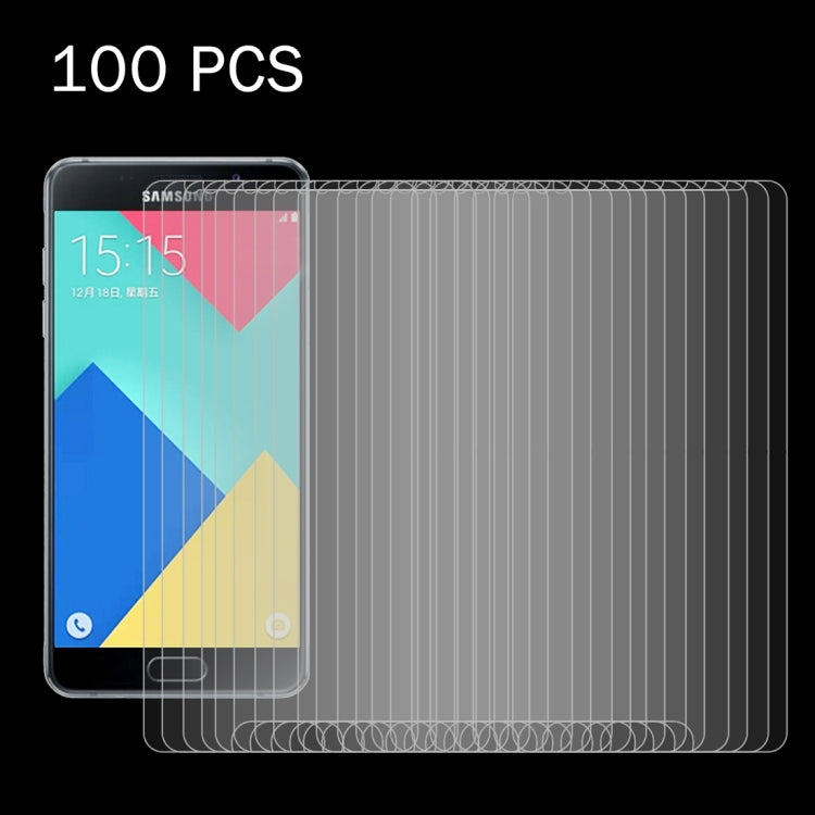 100 PCS for Galaxy A5(2016) / A510 0.26mm 9H Surface Hardness 2.5D Explosion-proof Tempered Glass Screen Film