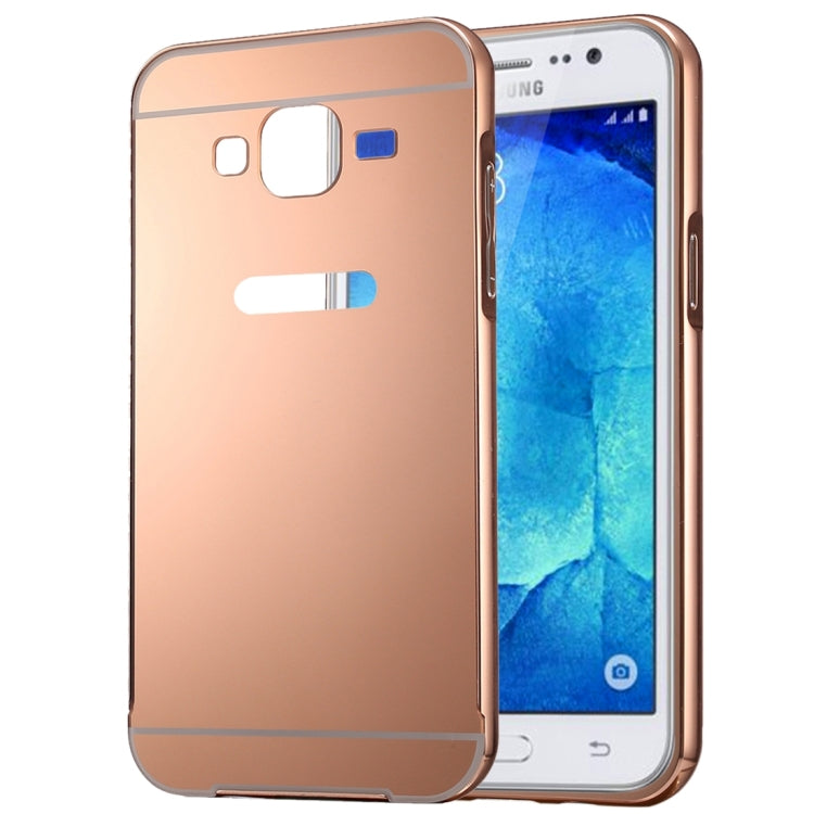 Fashionable Electroplating Push Pull Back Shell Cover + Metal Bumper Frame for Galaxy  J2 / J200