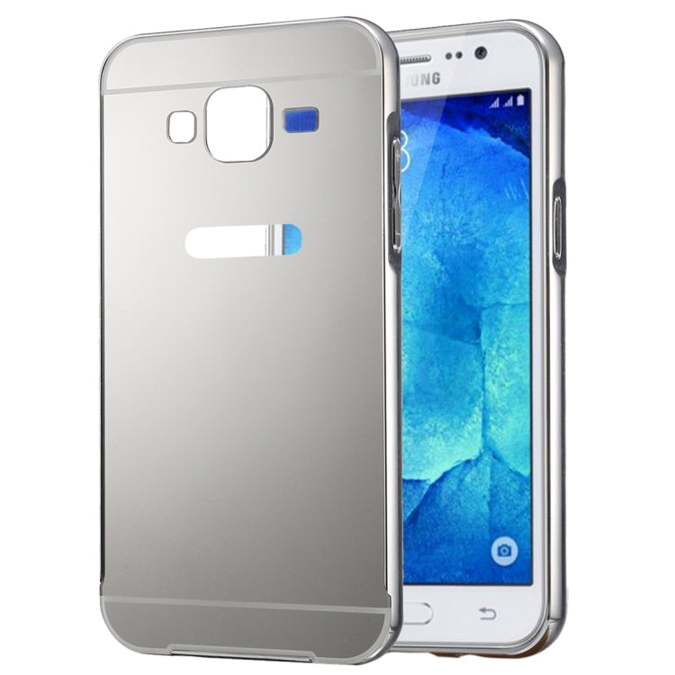 Fashionable Electroplating Push Pull Back Shell Cover + Metal Bumper Frame for Galaxy  J2 / J200
