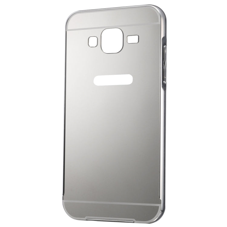 Fashionable Electroplating Push Pull Back Shell Cover + Metal Bumper Frame for Galaxy  J2 / J200