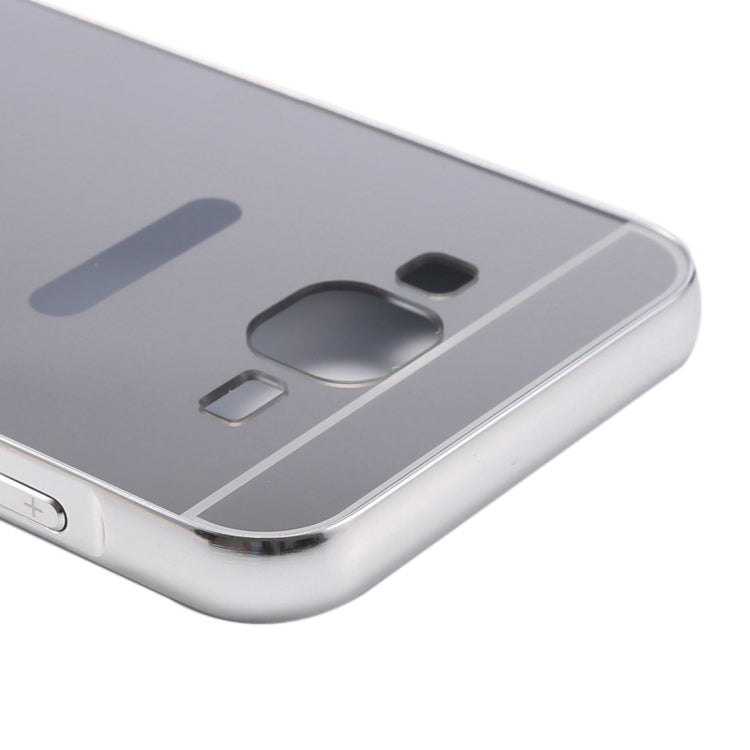 Fashionable Electroplating Push Pull Back Shell Cover + Metal Bumper Frame for Galaxy  J2 / J200