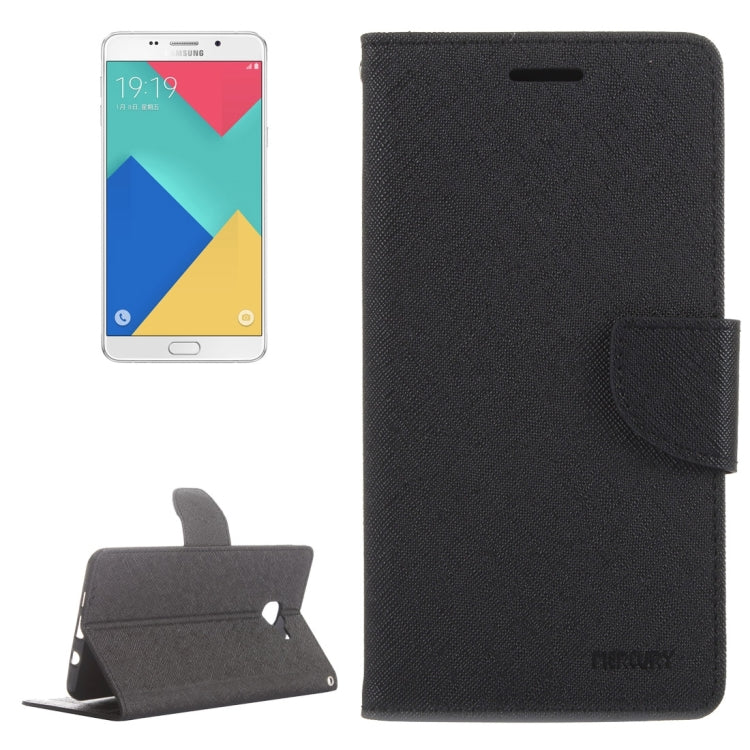 For Galaxy A9 / A900 Color Matching Cross Texture Flip Leather Case with Holder & Card Slots & Wallet