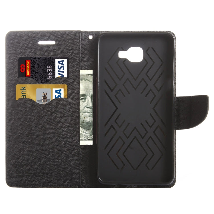 For Galaxy A9 / A900 Color Matching Cross Texture Flip Leather Case with Holder & Card Slots & Wallet