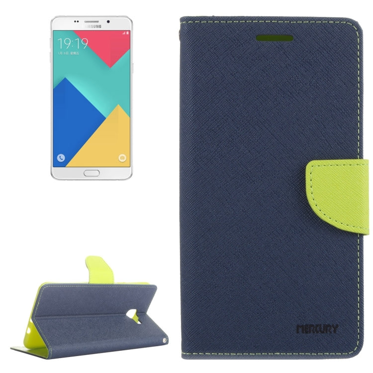 For Galaxy A9 / A900 Color Matching Cross Texture Flip Leather Case with Holder & Card Slots & Wallet