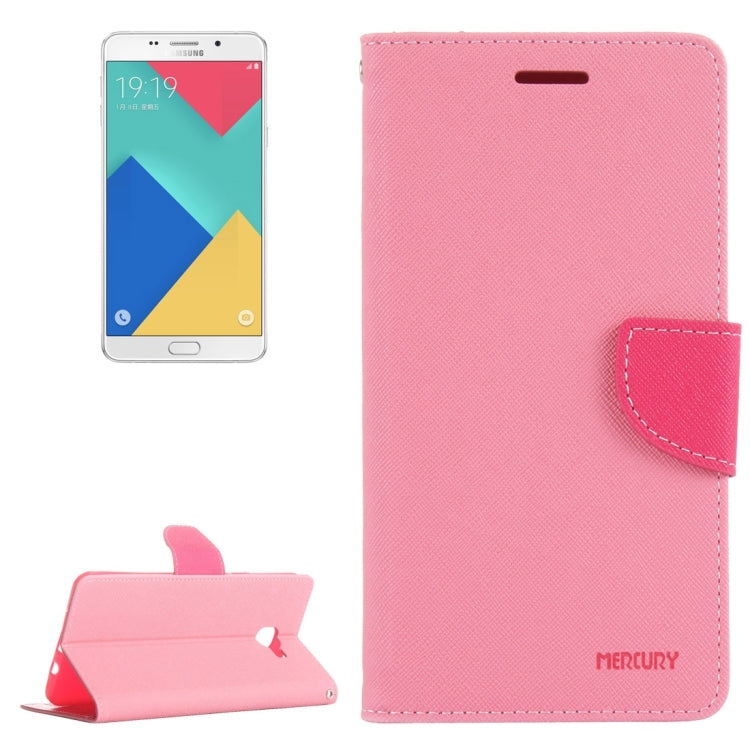 For Galaxy A9 / A900 Color Matching Cross Texture Flip Leather Case with Holder & Card Slots & Wallet