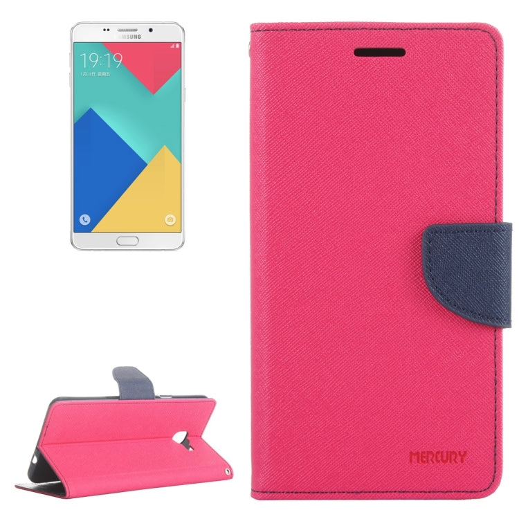 For Galaxy A9 / A900 Color Matching Cross Texture Flip Leather Case with Holder & Card Slots & Wallet
