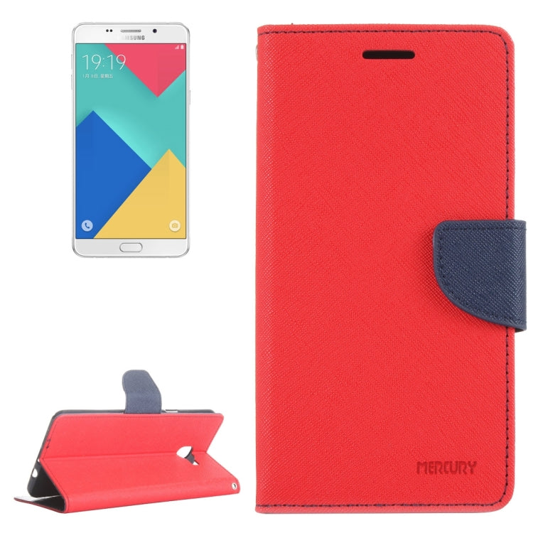For Galaxy A9 / A900 Color Matching Cross Texture Flip Leather Case with Holder & Card Slots & Wallet