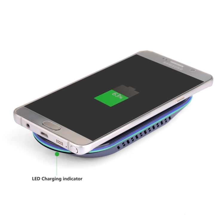Itian A7 10W Qi Standard Wireless Charger with LED Indicator, For iPhone 8 / 8 Plus / X &  Galaxy S8 Plus / S8 / NOTE 5 / S6 Edge+(Black)