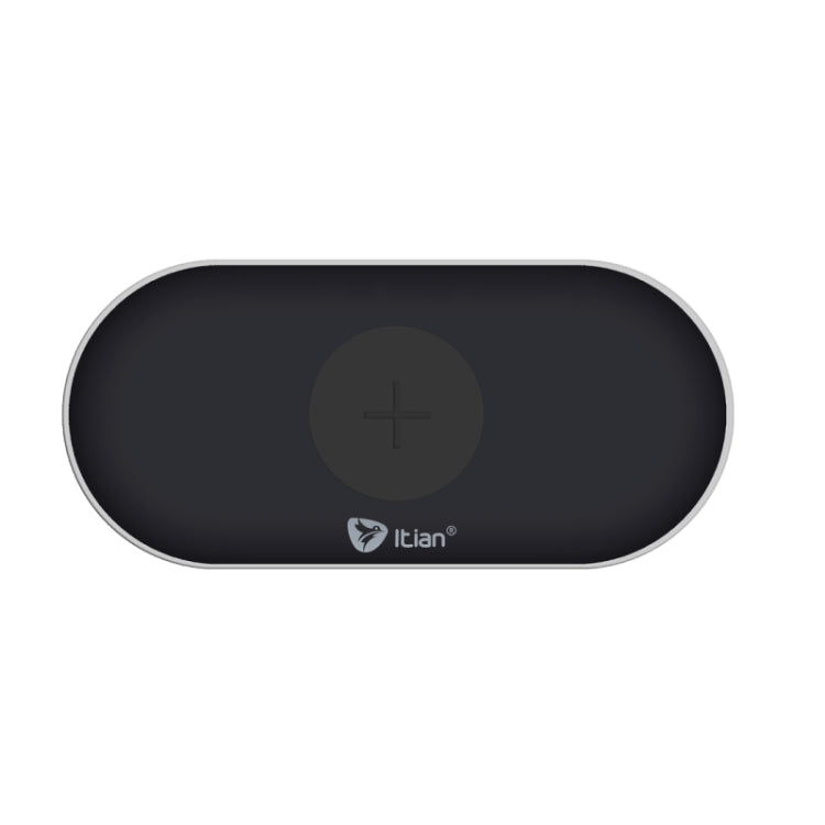 Itian A7 5W Qi Standard Wireless Charger with LED Indicator, For iPhone 8 / 8 Plus / X &  Galaxy S8 Plus / S8 / S6 / S6 edge+ / Note 5 / Nokia / LG / iPhone / HTC and Other Mobile Phone(Black)