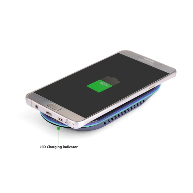 Itian A7 5W Qi Standard Wireless Charger with LED Indicator, For iPhone 8 / 8 Plus / X &  Galaxy S8 Plus / S8 / S6 / S6 edge+ / Note 5 / Nokia / LG / iPhone / HTC and Other Mobile Phone(Black)