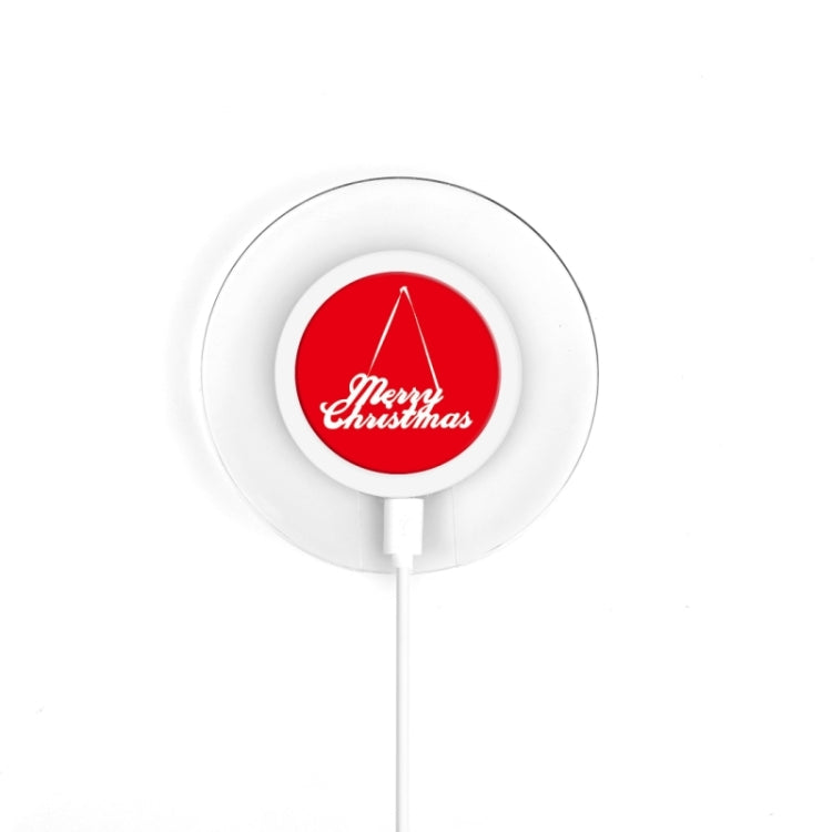 Itian A9 Christmas Qi Standard Circular Wireless Charger with LED Indicator  for iPhone 8 / 8 Plus / X &  Galaxy S6 / S6 edge+ / Note 5 / Nokia / LG / iPhone / HTC and Other Mobile Phone(Red)