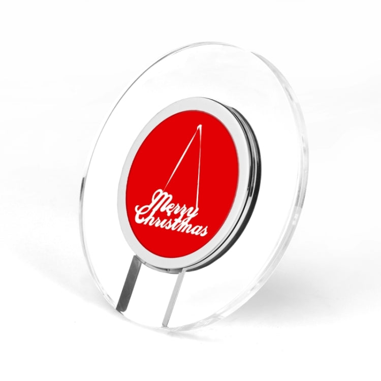 Itian A9 Christmas Qi Standard Circular Wireless Charger with LED Indicator  for iPhone 8 / 8 Plus / X &  Galaxy S6 / S6 edge+ / Note 5 / Nokia / LG / iPhone / HTC and Other Mobile Phone(Red)