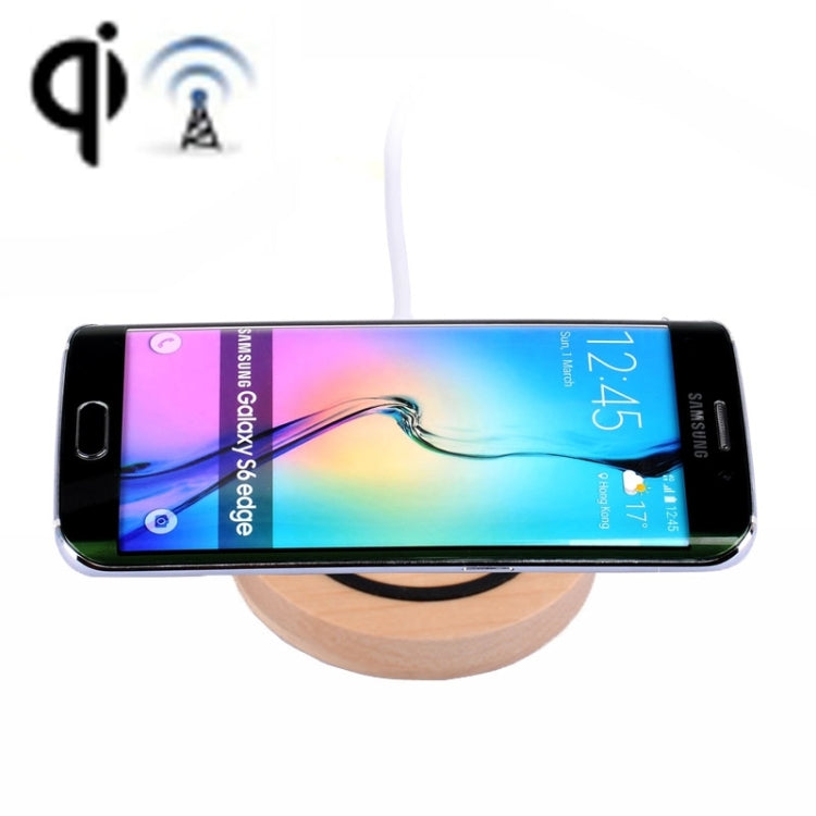 Itian Qi Wooden Round Wireless Charger Transmitter Charging Pad  , For iPhone 8 / 8 Plus / X &  Galaxy S6 / S6 edge , Nokia 930 / 830 / 735 / 920 / 928 / 1520 , HTC Droid DNA / 8X , LG Nexus4 / Nexus5 / Nexus6 / Nexus7 / G4 / G3 / G2 / G Pro , SONY Z3V