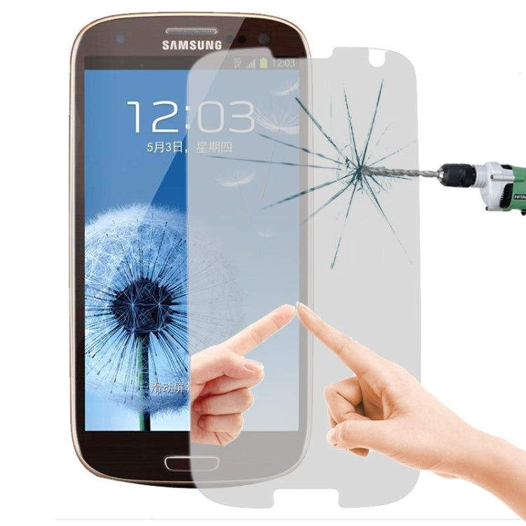 LOPURS Mirror 0.26mm 9H+ Surface Hardness 2.5D Explosion-proof Tempered Glass Film for Galaxy SIII / i9300
